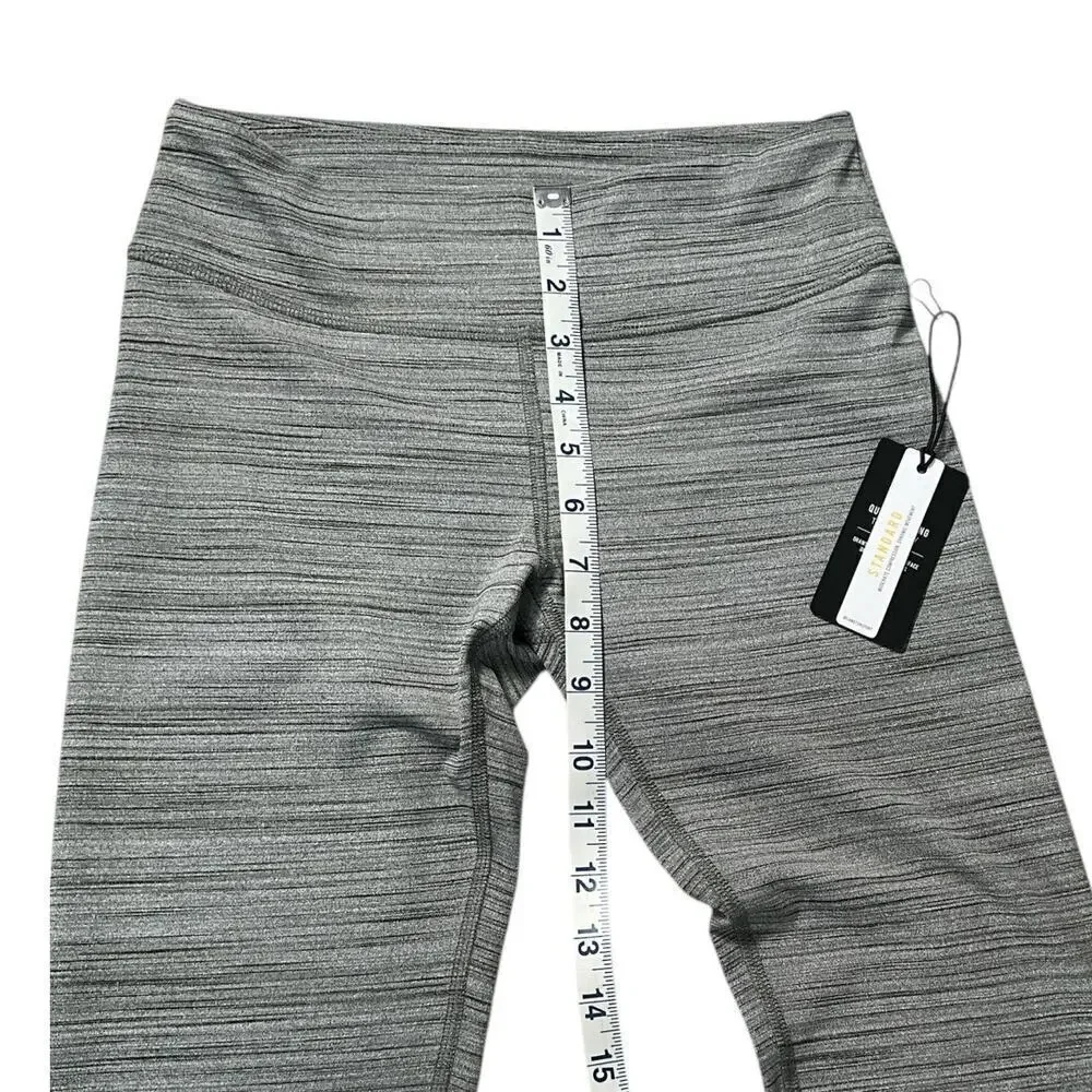 LANSTON Sport Grey Capri Leggings Quick Wicking Technology Size Small Active NWT